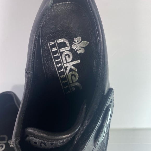 Rieker NWOT Everyday Casual Black Shoes Sz 6 Comfort Antistress Working - Picture 8 of 9